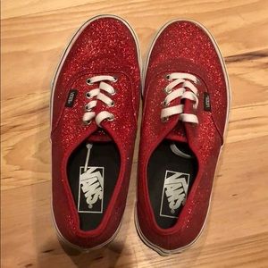 Sparkly red vans